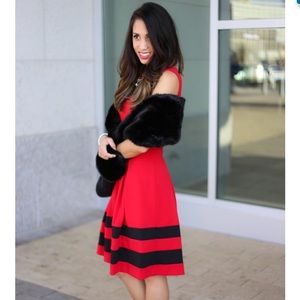 Red Calvin Klein dress